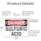 Signmission Sulfuric Acid Danger Sign, Plastic, 24in W x 18in L, 2PK OS-2PACK-DS-P-1824-L-19474 - alternate 8